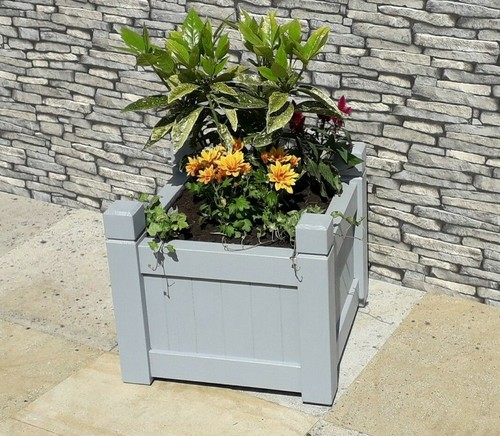 Handmade painted grey square - painted,