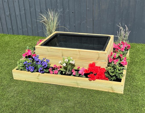 Raised pond wooden - raised, full