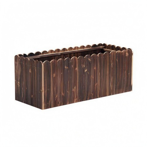 Rustic wooden planter - planter, box