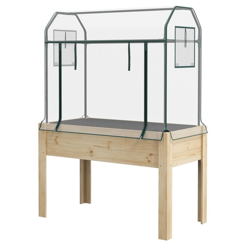 Wooden planter box with - planter,