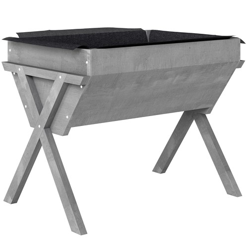 Wooden raised garden bed with - wooden,