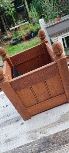 Wooden square planter box with - wooden,
