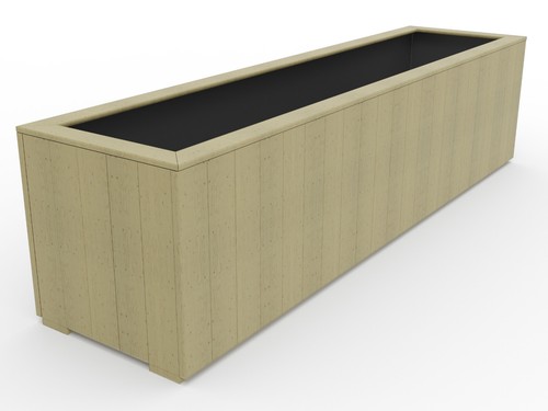 Wooden garden planter top rim - planter,