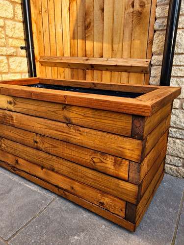 Wooden rectangular raised bed - rectangular,