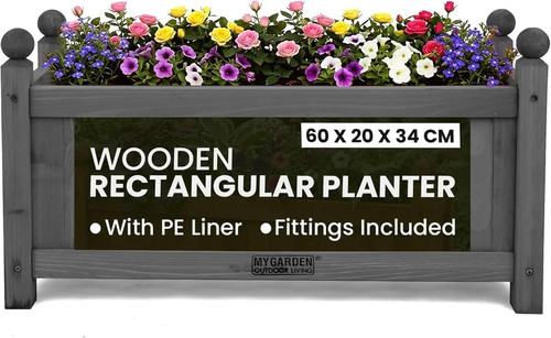 Trough planter with - planter,