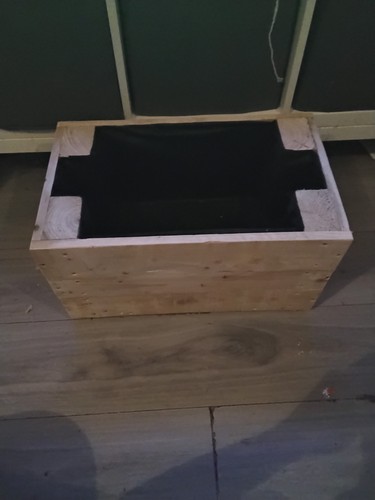 Handmade wooden planter with - handmade,